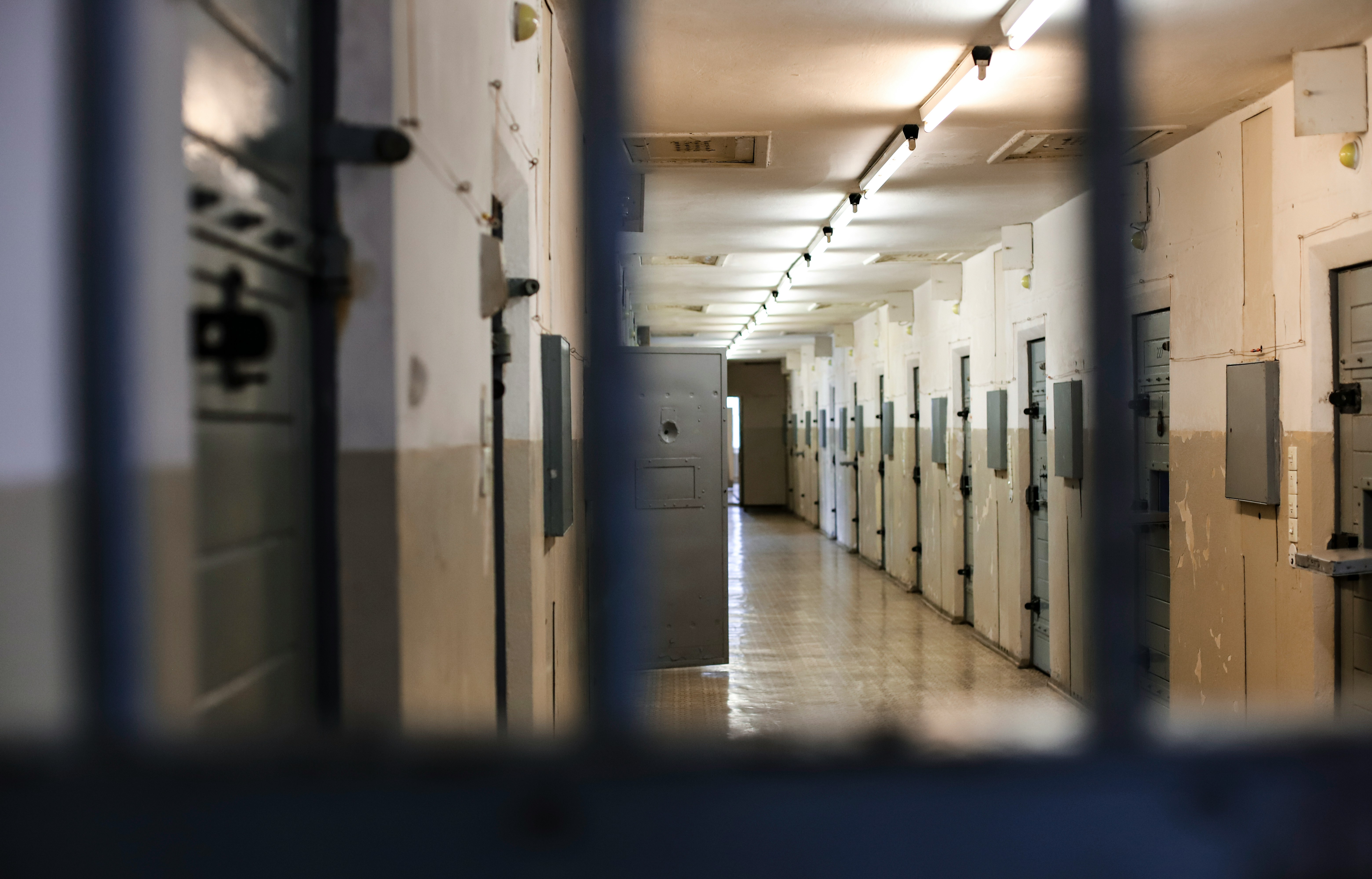 Photo of a prison hallway.